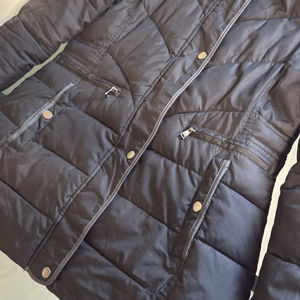 Puffer Jacket Larry Levine Black Puffer Jacket Size S - Picture 5 of 8
